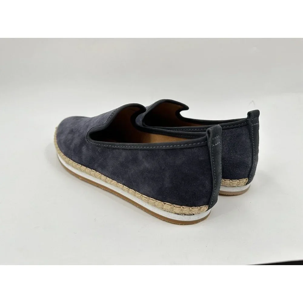 Peter Millar Navy Suede Slip-On Boat Shoes